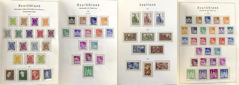 Deutschland 1945-1975 */**: Gepflegte Sammlung im Leuchtturm-Vordruckalbum, dabe...