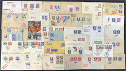 Deutschland 1933/1982: Interessanter Posten aus einem Nachlaß in 18 kleinformatigen Alben für Briefe, enthalten sind reichlich interessante Frankature...