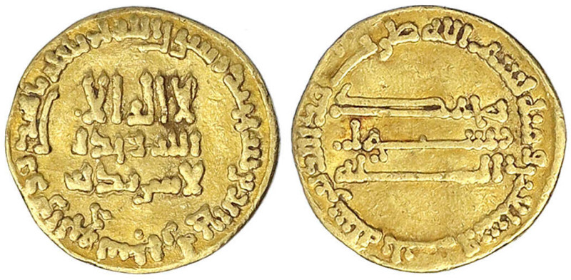 Orientalische Goldmünzen - Abbasiden - Harun, 786-809 (AH 170-193)
Dinar AH 173...