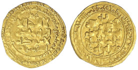 Orientalische Goldmünzen - Großseldschuken - Tughril Bek, 1038-1063 (AH 429-455)
Dinar AH 438 = 1047, Nishapur. 3,85 g. sehr schön, etwas beschnitten...