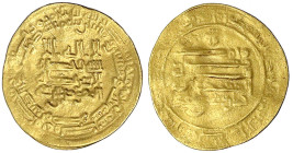 Orientalische Goldmünzen - Tuluniden in Ägypten und Syrien - Khumarawayh bin Ahmad, 883-895 (AH 270-282)
Dinar AH 273 = 886/887, Misr. 3,92 g. sehr s...