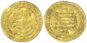 Orientalische Goldmünzen - Tuluniden in Ägypten und Syrien - Khumarawayh bin Ahmad, 883-895 (AH 270-282)
Dinar AH 280 = 893/894, Misr. 4,06 g. fast s...