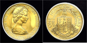 Ausländische Goldmünzen und -medaillen - Britische Jungferninseln - Elisabeth II., 1952-2022
100 Dollars 1976, zum 50. Geburtstag. 7,10 g. 900/1000. ...