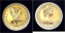 Ausländische Goldmünzen und -medaillen - Britische Jungferninseln - Elisabeth II., 1952-2022
25 Dollars 1980, Seeadler. 1,50 g. 500/1000. Im original...