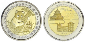 Ausländische Goldmünzen und -medaillen - China - Volksrepublik, seit 1949
Bimetall Freundschaftspanda 1996. Zur Internationalen Münzenausstellung in ...