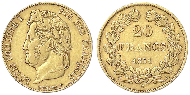 Ausländische Goldmünzen und -medaillen - Frankreich - Louis Philippe I., 1830-18...