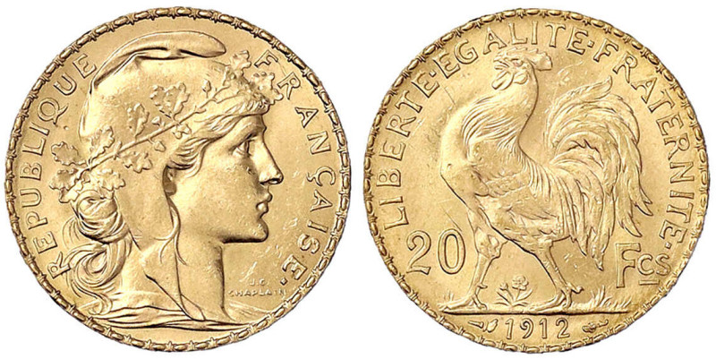 Ausländische Goldmünzen und -medaillen - Frankreich - Dritte Republik, 1871-1940...