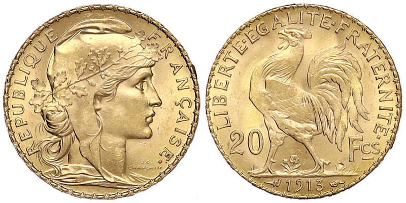 Ausländische Goldmünzen und -medaillen - Frankreich - Dritte Republik, 1871-1940...