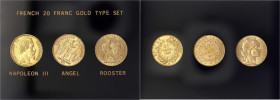 Ausländische Goldmünzen und -medaillen - Frankreich - Lots
Typensatz, 3 Goldmünzen: 20 Francs 1857 A, 1894 A, 1913. Je 6,45 g. 900/1000. Im Plastikho...
