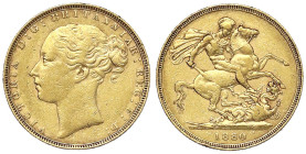Ausländische Goldmünzen und -medaillen - Grossbritannien - Victoria, 1837-1901
Sovereign 1880 Horse with short tail. 7,99 g. 917/1000. fast vorzüglic...