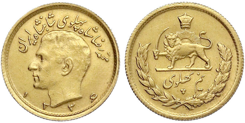 Ausländische Goldmünzen und -medaillen - Iran - Mohammed Reza Pahlavi, 1941-1979...