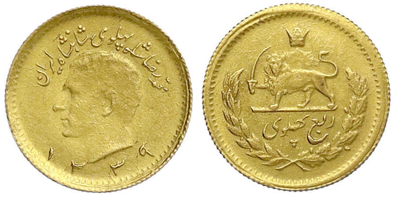 Ausländische Goldmünzen und -medaillen - Iran - Mohammed Reza Pahlavi, 1941-1979...