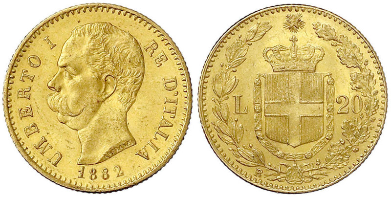 Ausländische Goldmünzen und -medaillen - Italien- Königreich - Umberto I., 1878-...