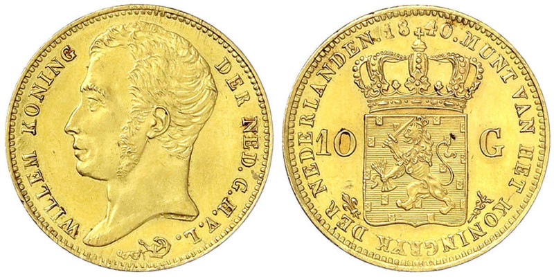 Ausländische Goldmünzen und -medaillen - Niederlande - Willem I., 1815-1840
10 ...