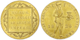 Ausländische Goldmünzen und -medaillen - Niederlande - Wilhelmina, 1890-1948
Dukat 1928, Utrecht. 3,49 g. 983/1000. vorzüglich/Stempelglanz Krause/Mi...