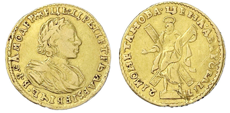 Ausländische Goldmünzen und -medaillen - Russland - Peter I. 1682-1725
2 Rubel ...