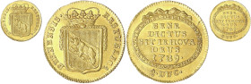 Ausländische Goldmünzen und -medaillen - Schweiz - Bern, Kanton
Doppeldukat 1789. 6,91 g. fast Stempelglanz, Prachtexemplar äußerst selten in dieser ...
