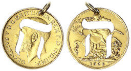 Ausländische Goldmünzen und -medaillen - Südafrika - Georg V., 1910-1936
Sovereign 1926 SA. Gelocht mit Öse und ausgesägter griech. Buchstabe Pi. 7,0...