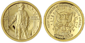 Ausländische Goldmünzen und -medaillen - Vereinigte Staaten von Amerika - Unabhängigkeit, seit 1776
Goldmedaille o.J. (verm. 1989), auf George Washin...