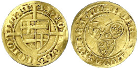 Altdeutsche Goldmünzen und -medaillen - Köln-Erzbistum - Dietrich II. von Moers, 1414-1463
Goldgulden o.J. Riel. 3,52 g. sehr schön, etwas wellig, au...