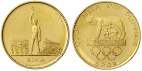 Thematische Goldmedaillen - Olympische Spiele - Sommerspiele Rom 1960
Goldmedaille 1960 von Signorini. 22 mm; 6,97 g. 900/1000. Polierte Platte, beri...