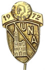 Thematische Goldmedaillen - Städte - Straßburg
Anstecknadel 1972. Verliehen für 20 Jahre Mitgliedschaft in der U.N.A. (Union Numismatique d'Alsace). ...