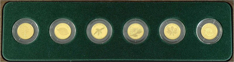 Goldmünzen der Bundesrepublik Deutschland - Euro, ab 2002 - 
Komplettset mit 6 ...