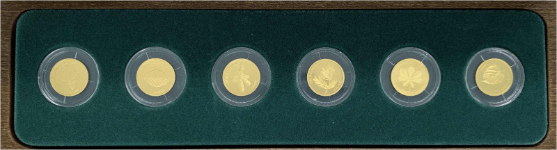 Goldmünzen der Bundesrepublik Deutschland - Euro, ab 2002 - 
Komplettset mit 6 ...