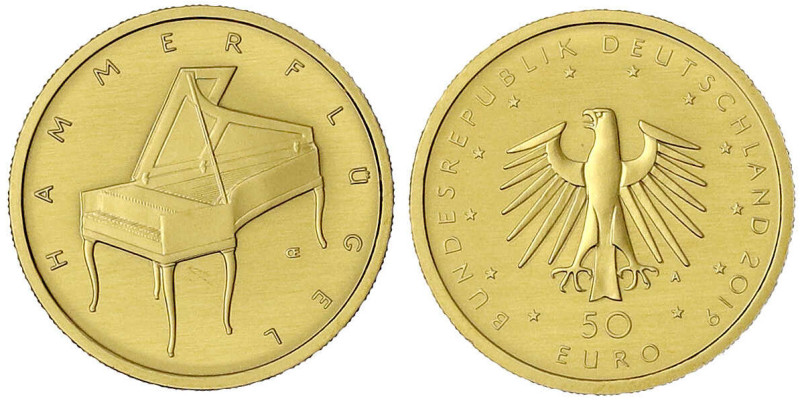 Goldmünzen der Bundesrepublik Deutschland - Euro, ab 2002 - 
50 Euro 2019 A. Ha...