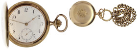 Uhren aus Gold - Taschenuhren - 
Herren-Savonette Gelbgold 585/1000, Probus IWC, Schaffhausen, Schweiz 1894/1934. Staubdeckel Metal. Handaufzug. 49 m...