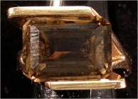 Schmuck und Accessoires aus Gold - Fingerringe - 
Damenring Gelbgold 585/1000 mit großem Rauchquarz. Ringgröße 18. 7,96 g