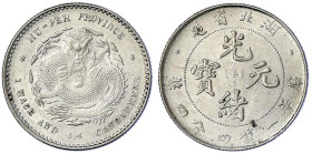 CHINA und Südostasien - China - Qing-Dynastie. De Zong, 1875-1908
20 Cents o.J.(1894) Provinz Hu-Peh. gutes vorzüglich Lin Gwo Ming 184.
