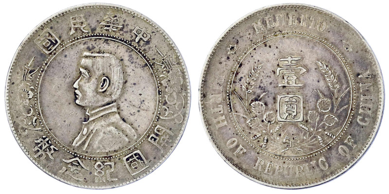 CHINA und Südostasien - China - Republik, 1912-1949
Dollar (Yuan) o.J., geprägt...