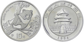 CHINA und Südostasien - China - Volksrepublik, seit 1949
10 Yuan Panda 1994. Panda in einem Baum auf Aufsichtsposten. Mit Beizeichen P. In Kapsel. Po...