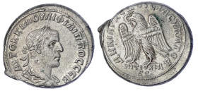 Provinzialrömische Münzen - Syrien - Antiochia
Tetradrachme 247/249. Bel., drap. Brb. r./Adler. 13,72 g. vorzüglich Prieur 413.