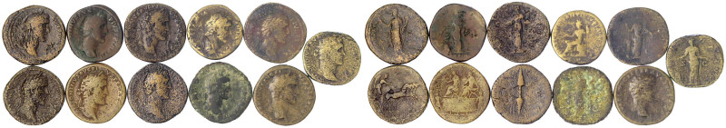 Römische Münzen - Kaiserzeit - Antoninus Pius, 138-161
11 Sesterzen: Victoria i...