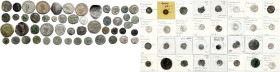 Lots antiker Münzen - Römer - allgemein
Sammlung eines Astrophysikers: 83 Münzen. Überwiegend mit astrologisch/astronomischen Motiven (Sterne, Mond, ...