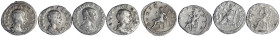 Lots antiker Münzen - Römer - Kaiserzeit
4 Denare: Julia Soemias, 3 X Julia Maesa. schön bis sehr schön, einmal Kratzer