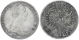 Römisch Deutsches Reich - Haus Habsburg - Maria Theresia, 1740-1780
Konventionstaler 1773 SC, Günzburg. fast sehr schön Herinek 506. Davenport. 1150....