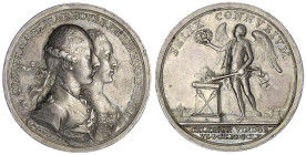Römisch Deutsches Reich - Haus Habsburg - Josef II. als Mitregent, 1765-1780
Silbermedaille 1760 von Widemann. Zur Vermählung mit Elisabeth von Spani...