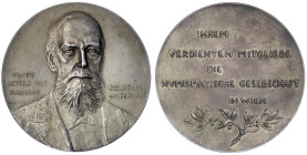 Römisch Deutsches Reich - Haus Habsburg - Franz Joseph I., 1848-1916
Silbermedaille der Numismatischen Gesellschaft in Wien 1899 v. Breithut. Auf den...
