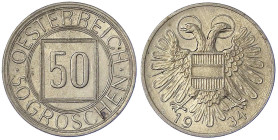 Römisch Deutsches Reich - Republik Österreich - 1. Republik, 1918-1938
50 Groschen 1934 Nachtschilling. vorzüglich/Stempelglanz Jaeger/Jaeckel 438....