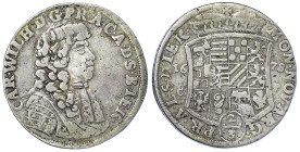 Altdeutsche Münzen und Medaillen - Anhalt-Zerbst - Carl Wilhelm, 1667-1718
2/3 Taler (Gulden) 1678 CP, Zerbst. 16,67 g. sehr schön Mann 252. Davenpor...