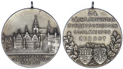 Altdeutsche Münzen und Medaillen - Anhalt-Zerbst - Medaillen
Tragbare Silbermedaille 1908 auf das 24. Sächs. Provinzialschiessen v. 10.-14. Mai in Ze...