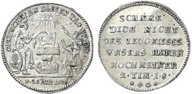 Altdeutsche Münzen und Medaillen - Augsburg-Stadt - 
Silbermedaille 1730 a.d. 200 Jf. der Reformation in Augsburg. Augsburgia hält Bibel auf Altar, r...