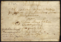 Altdeutsche Münzen und Medaillen - Baden-Durlach - Karl Friedrich, 1738-1806
"Kauffbrief" vom 22. Mai 1750, verfasst von Marc Philipp und Heinrich Fr...