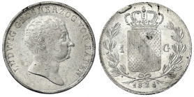 Altdeutsche Münzen und Medaillen - Baden-Durlach - Ludwig, 1818-1830
Gulden 1824. prägefrisch/fast Stempelglanz, kl. Schrötlingsfehler und Stempelfeh...