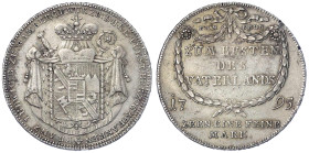 Altdeutsche Münzen und Medaillen - Bamberg, Bistum - Franz Ludwig von Erthal, 1779-1795
Kontributionstaler 1795. "Zum Besten des Vaterlands". Gemacht...
