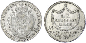 Altdeutsche Münzen und Medaillen - Bamberg, Bistum - Christoph Franz von Buseck, 1795-1802
1/4 Taler (20 Kreuzer) 1800. gutes vorzüglich Krug 431. He...