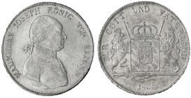 Altdeutsche Münzen und Medaillen - Bayern - Maximilian IV. (I.) Joseph, 1799-1806-1825
Konventionstaler 1806. Königstaler. vorzüglich/Stempelglanz, s...